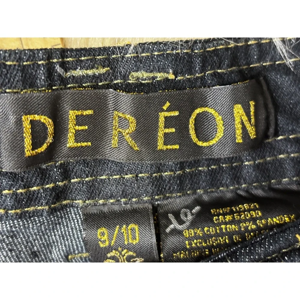 Dereon Denim Cargo Shorts Womens 9/10 Dark Wash Y2K Jorts